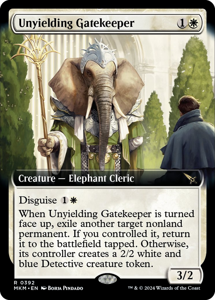 Unyielding Gatekeeper (Extended Art) [Murders at Karlov Manor] | Card Citadel