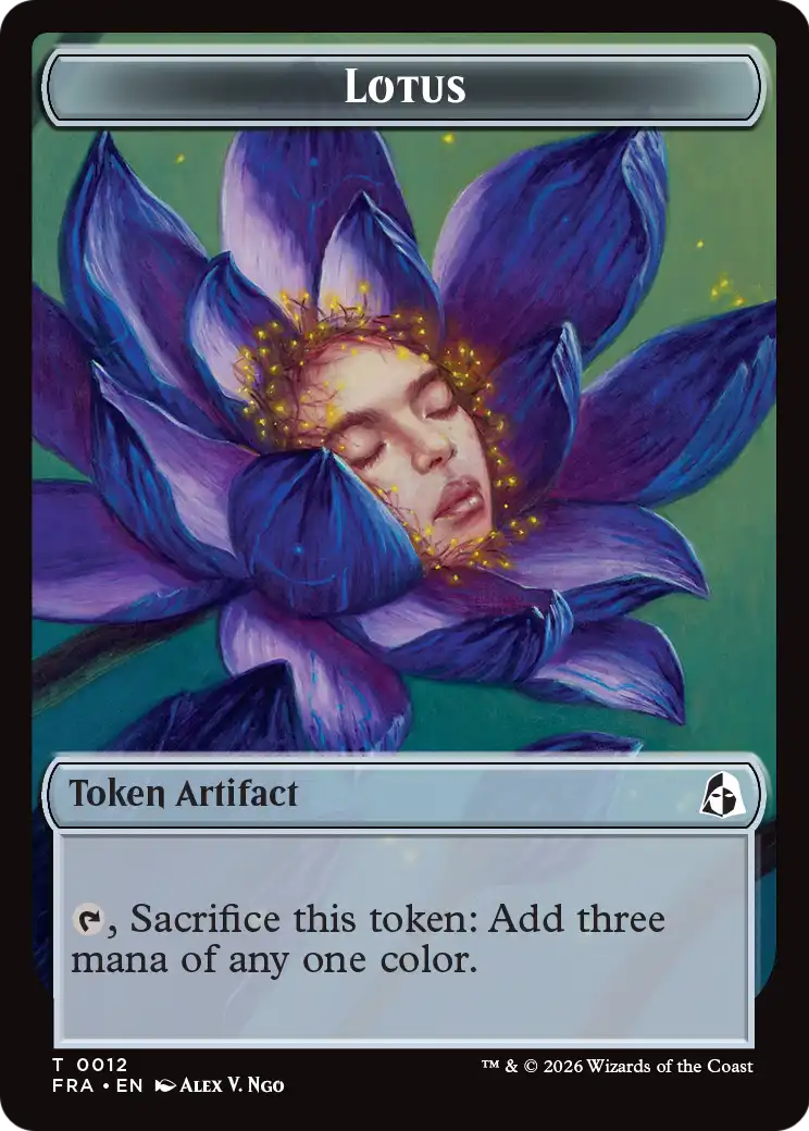 Dragon // Lotus Double-Sided Token [Reality Fracture Tokens] | Card Citadel