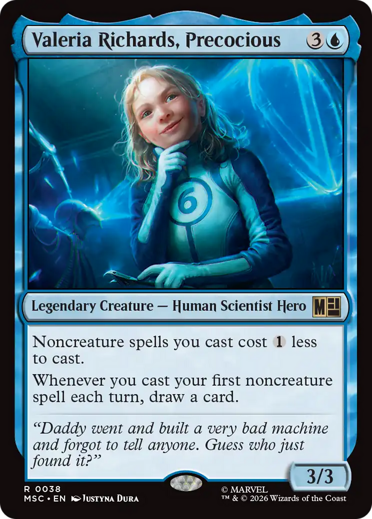 Valeria Richards, Precocious (Surge Foil) [Marvel Super Heroes Commander] | Card Citadel