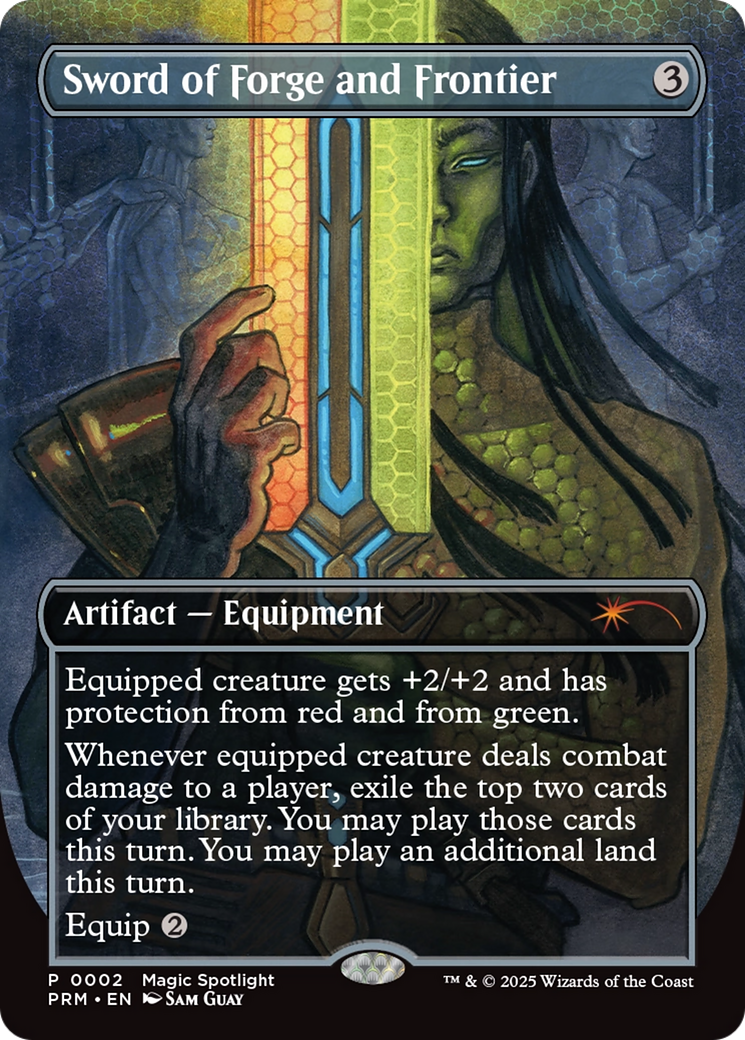 Sword of Forge and Frontier (Borderless) [Wizards Play Network 2025] | Card Citadel