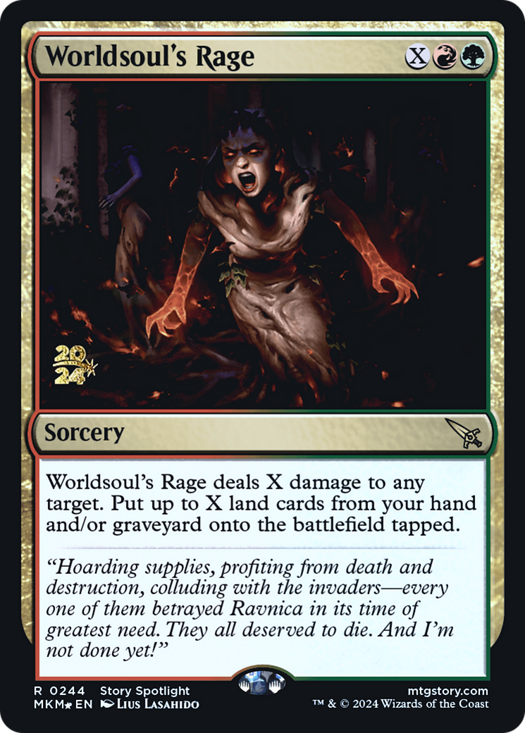 Worldsoul's Rage [Murders at Karlov Manor Prerelease Promos] | Card Citadel