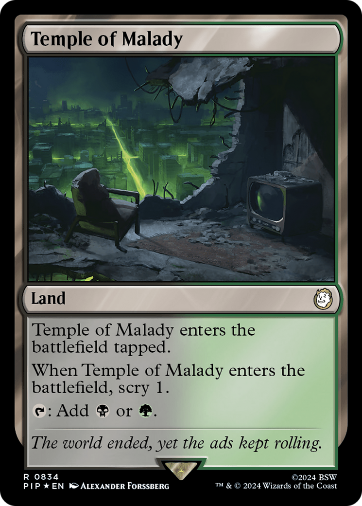 Temple of Malady (Surge Foil) [Fallout] | Card Citadel