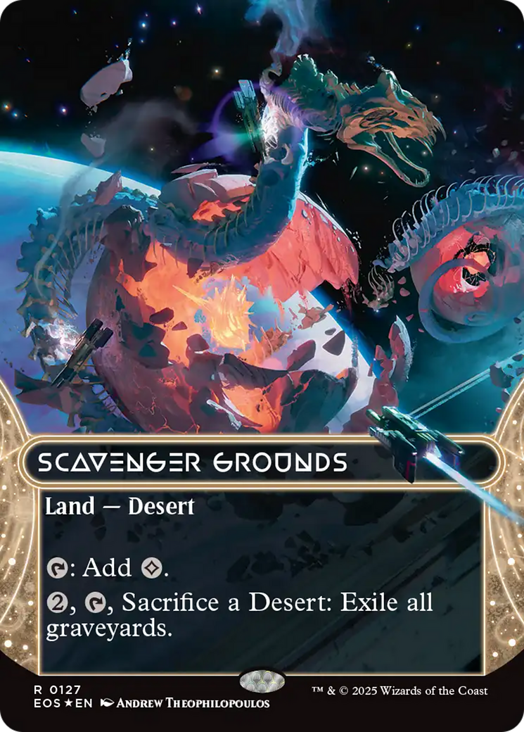 Scavenger Grounds (0127) (Borderless) (Galaxy Foil) [Edge of Eternities: Stellar Sights] | Card Citadel