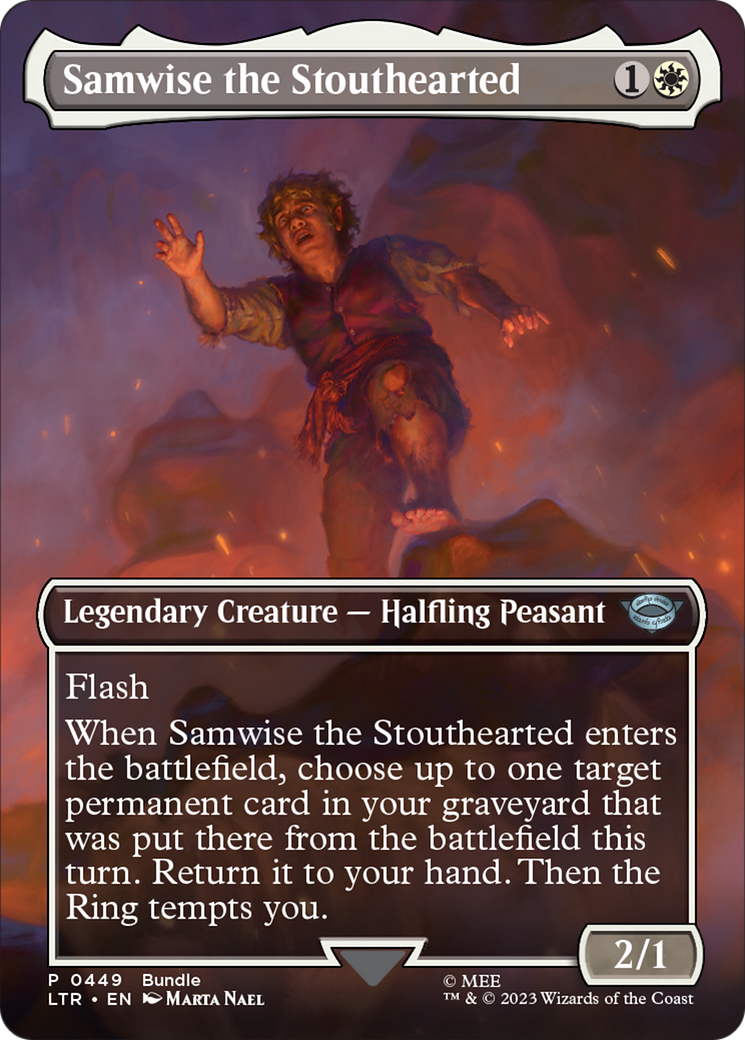 Samwise the Stouthearted (Borderless Alternate Art) [The Lord of the Rings: Tales of Middle-Earth] | Card Citadel