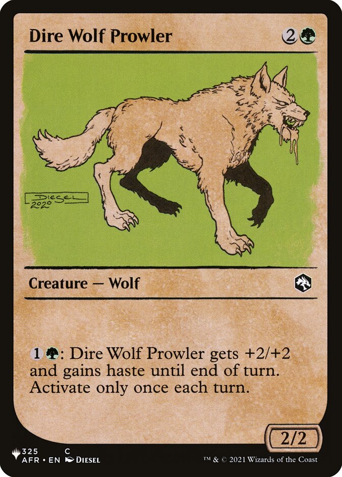 Dire Wolf Prowler (Showcase) [The List] | Card Citadel