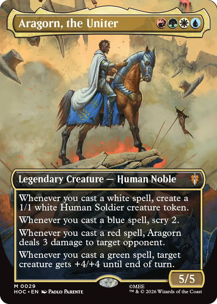 Aragorn, the Uniter (Borderless) [The Hobbit: Eternal-Legal] | Card Citadel