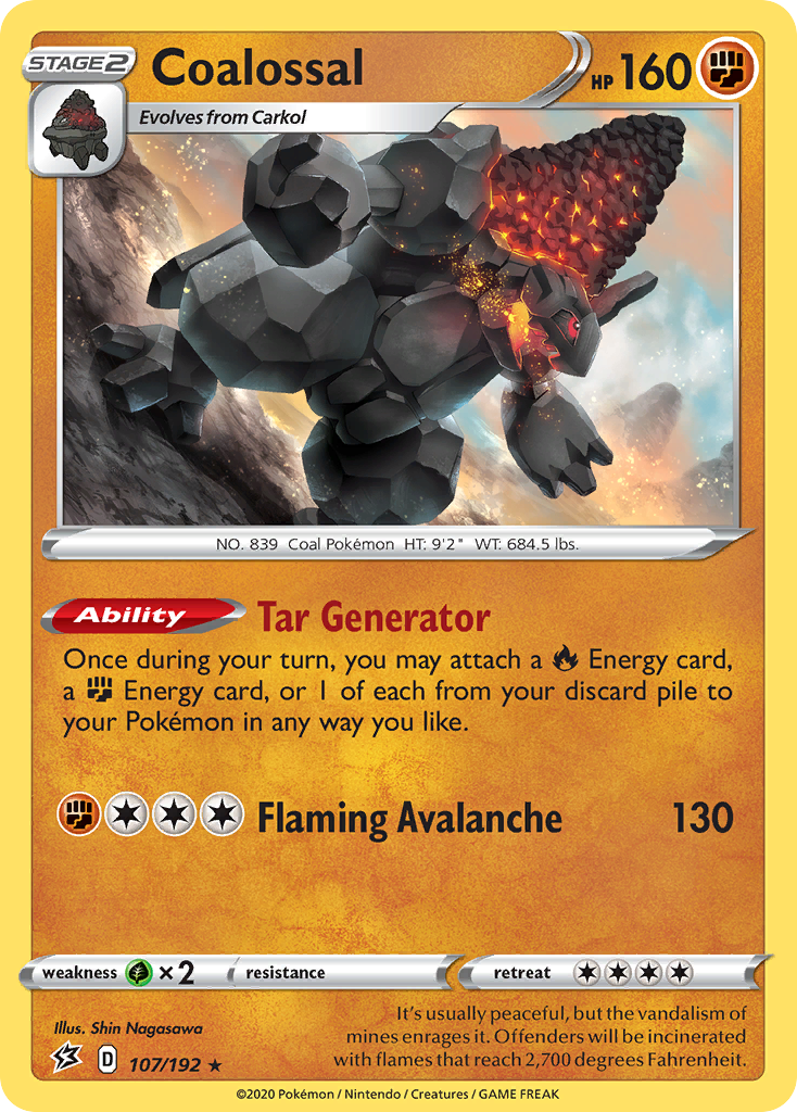 Coalossal (107/192) [Sword & Shield: Rebel Clash] | Card Citadel