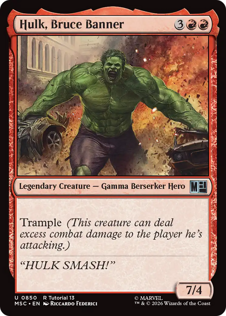 Hulk, Bruce Banner (0850) [Marvel Super Heroes Commander] | Card Citadel