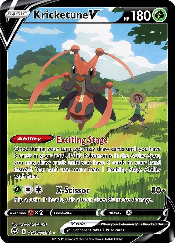 Kricketune V (TG12/TG30) [Sword & Shield: Silver Tempest] | Card Citadel
