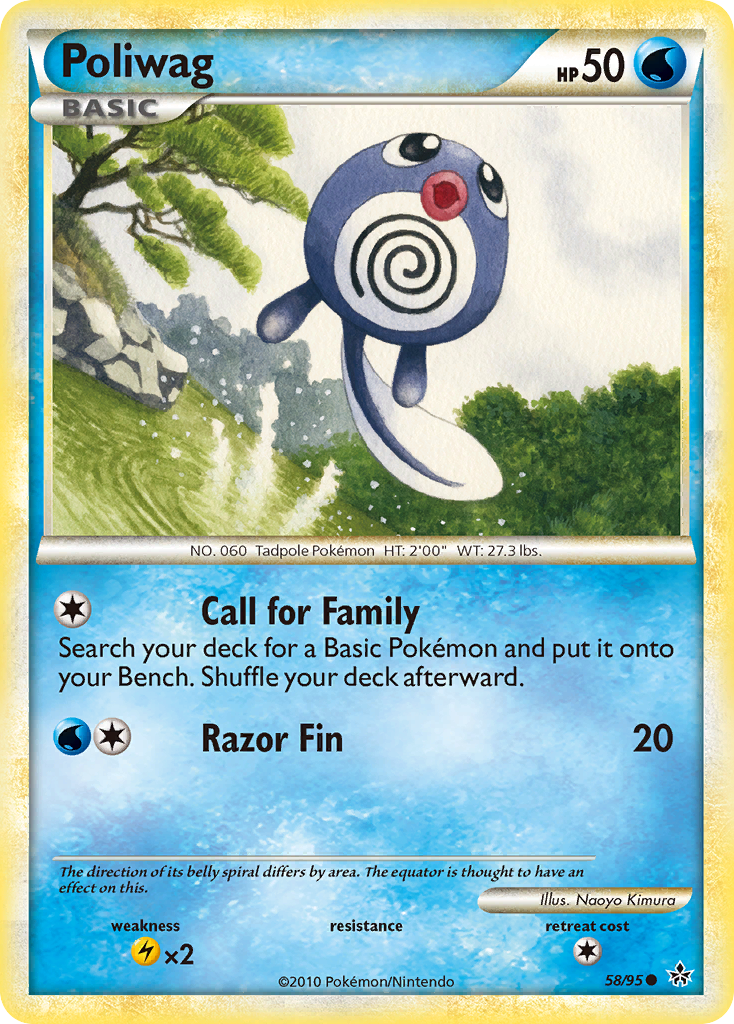 Poliwag (58/95) [HeartGold & SoulSilver: Unleashed] | Card Citadel