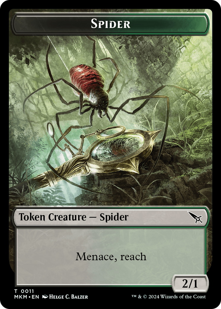 Thopter (0020) // Spider Double-Sided Token [Murders at Karlov Manor Tokens] | Card Citadel