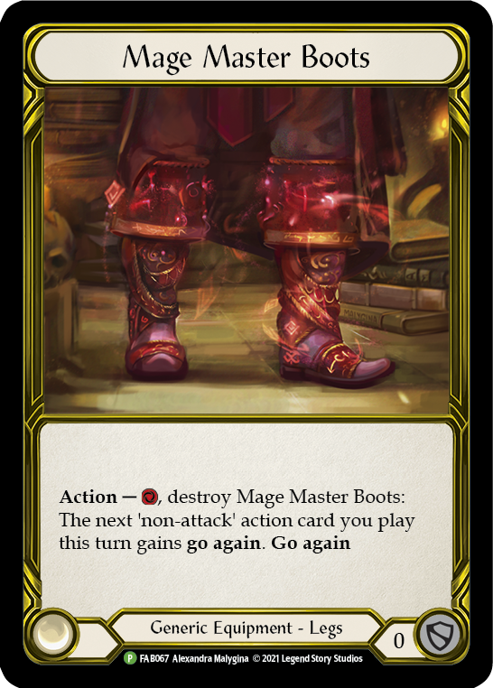 Mage Master Boots (Golden) [FAB067] (Promo)  Cold Foil | Card Citadel