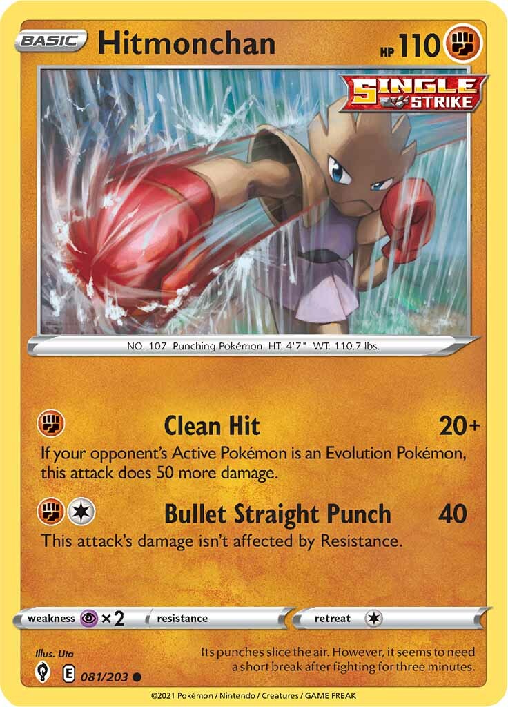 Hitmonchan (081/203) [Sword & Shield: Evolving Skies] | Card Citadel