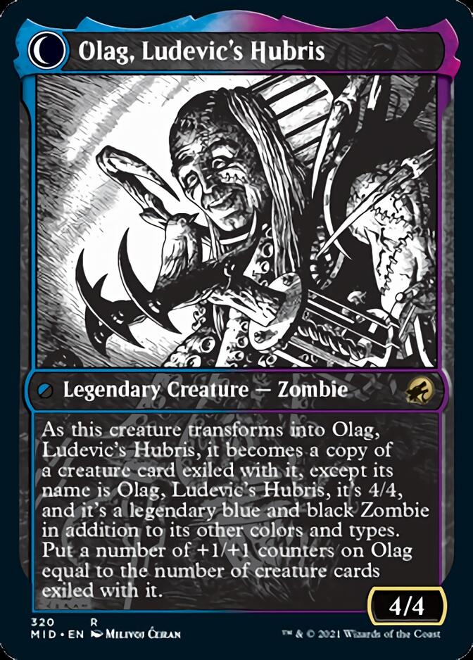 Ludevic, Necrogenius // Olag, Ludevic's Hubris (Showcase Eternal Night) [Innistrad: Midnight Hunt] | Card Citadel