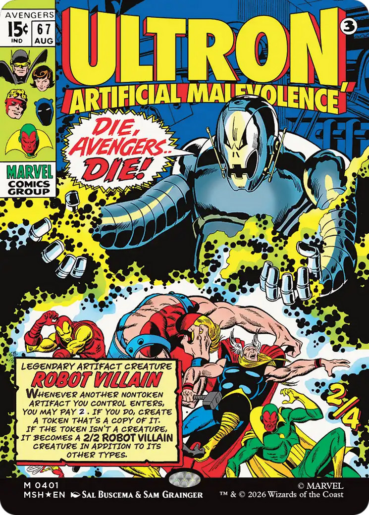 Ultron, Artificial Malevolence (Borderless) (0401) [Marvel Super Heroes] | Card Citadel