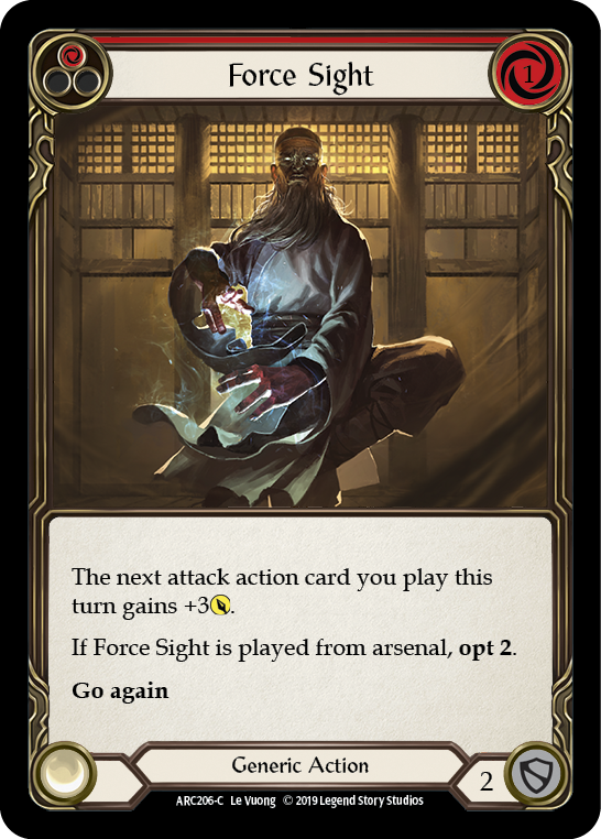 Force Sight (Red) [ARC206-C] (Arcane Rising)  1st Edition Rainbow Foil | Card Citadel