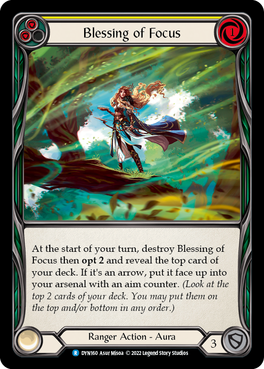 Blessing of Focus (Yellow) [DYN160] (Dynasty)  Rainbow Foil | Card Citadel