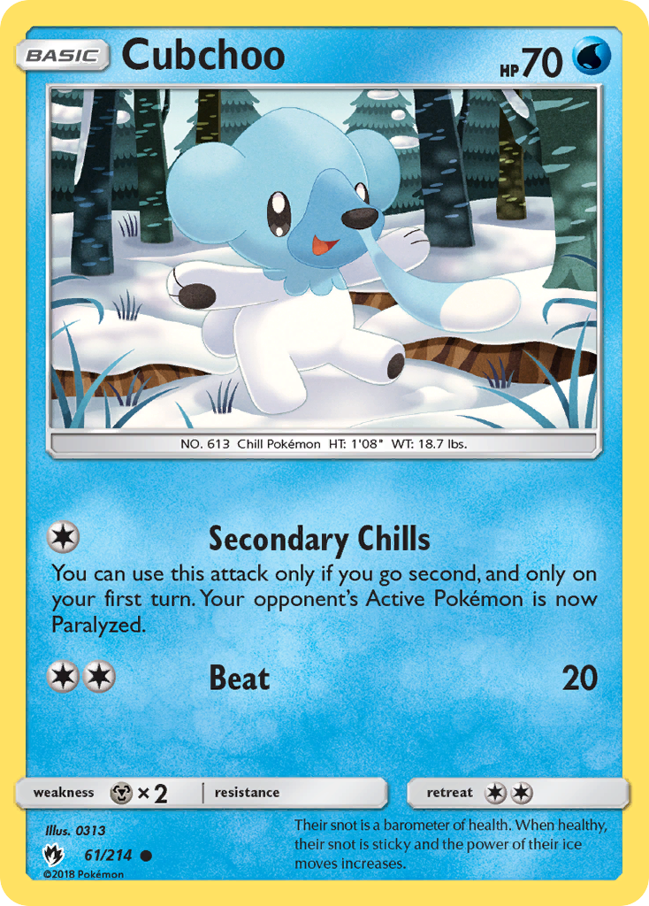 Cubchoo (61/214) [Sun & Moon: Lost Thunder] | Card Citadel