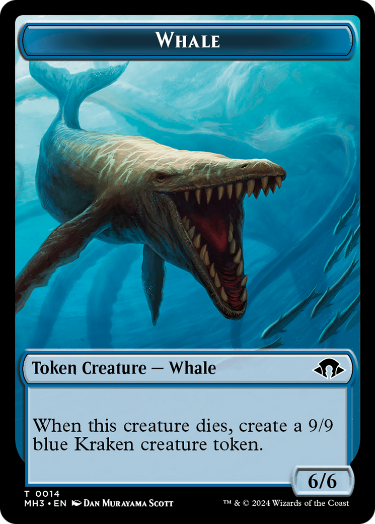 Eldrazi Spawn // Whale Double-Sided Token [Modern Horizons 3 Tokens] | Card Citadel