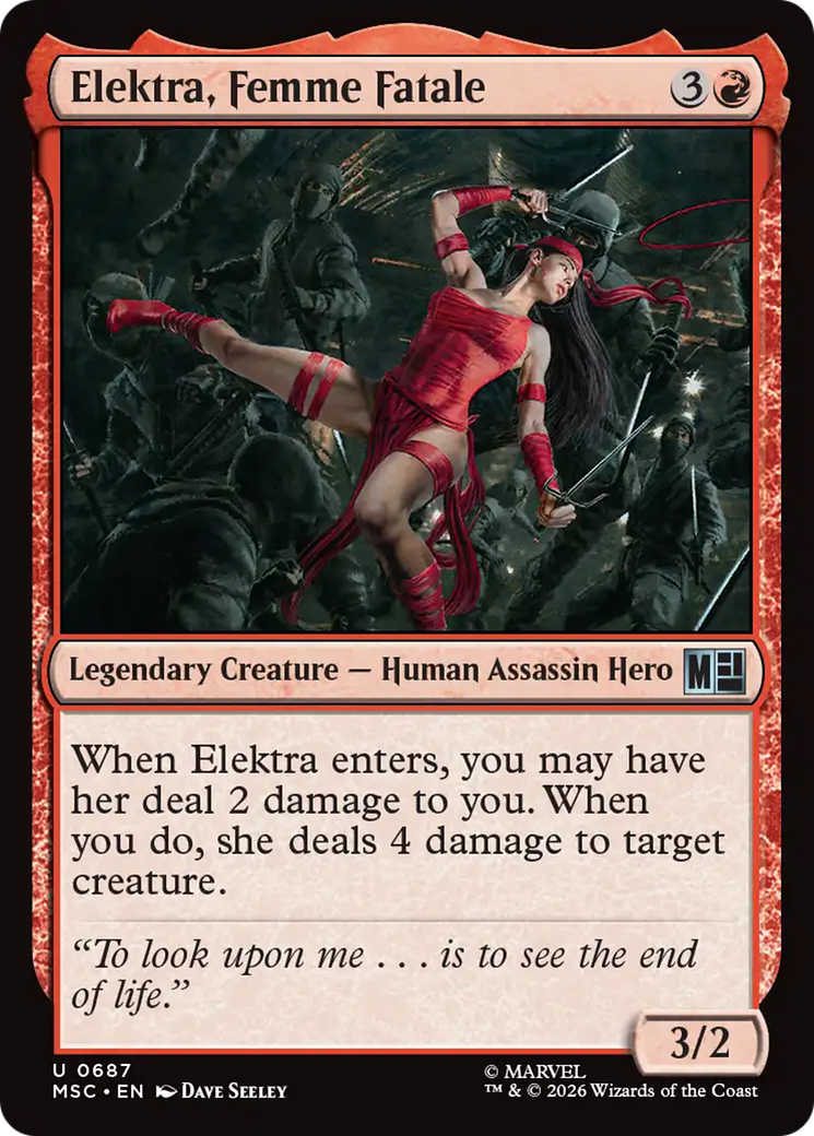 Elektra, Femme Fatale [Marvel Super Heroes Commander] | Card Citadel