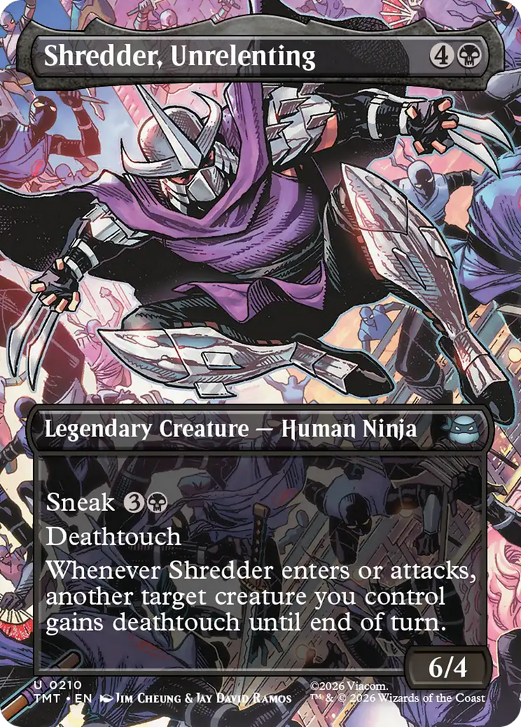 Shredder, Unrelenting (Borderless) [Teenage Mutant Ninja Turtles] | Card Citadel