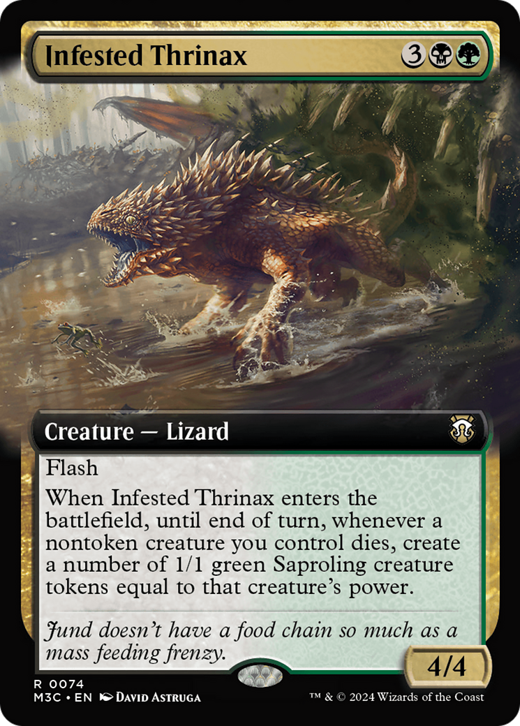 Infested Thrinax (Extended Art) [Modern Horizons 3 Commander] | Card Citadel