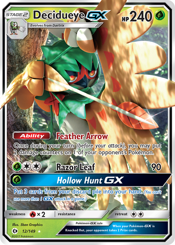 Decidueye GX (12/149) [Sun & Moon: Base Set] | Card Citadel