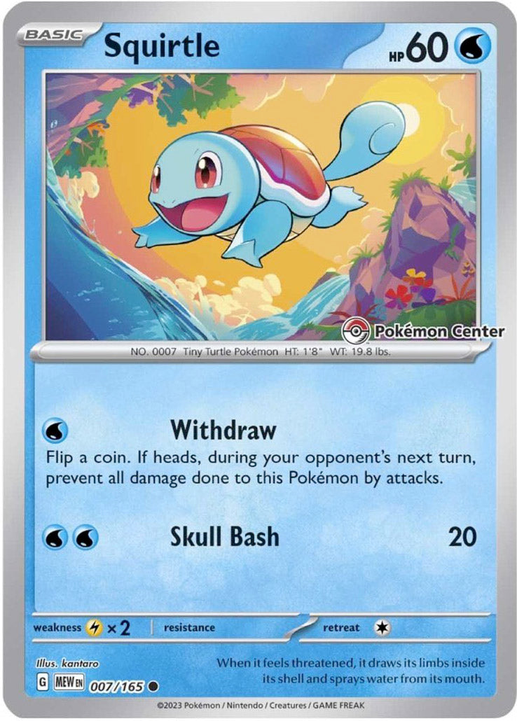 Squirtle (007/165) (Pokemon Center) [Scarlet & Violet: 151] | Card Citadel