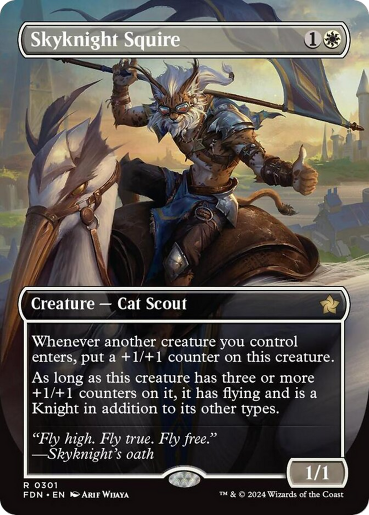 Skyknight Squire (Borderless) [Foundations] | Card Citadel