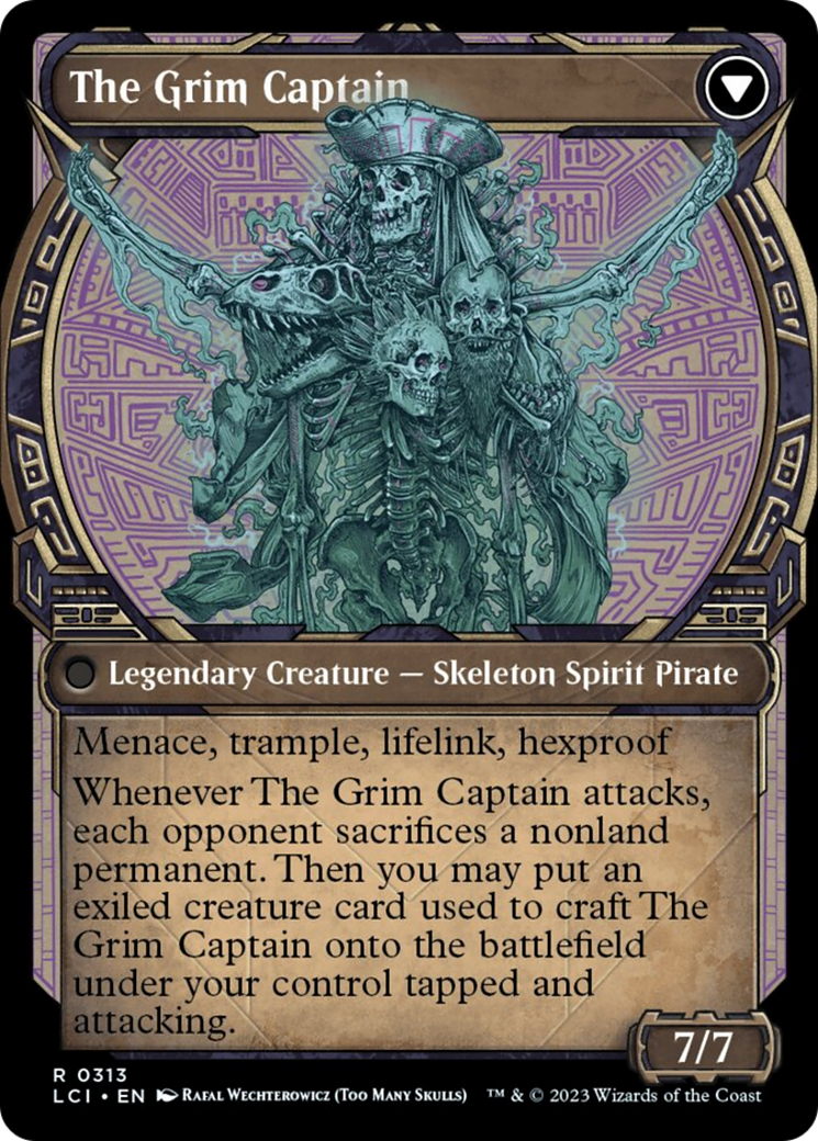 Throne of the Grim Captain // The Grim Captain (Showcase) [The Lost Caverns of Ixalan] | Card Citadel