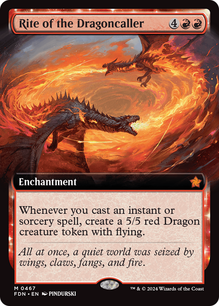 Rite of the Dragoncaller (Extended Art) [Foundations] | Card Citadel