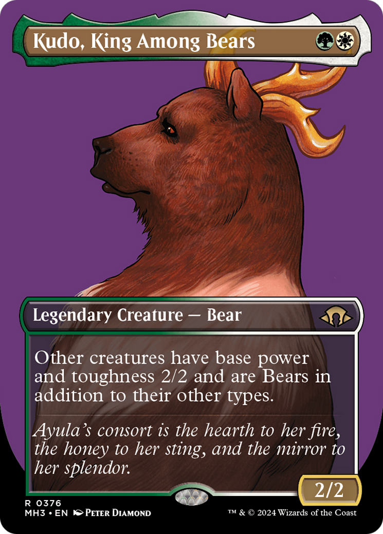 Kudo, King Among Bears (Borderless) [Modern Horizons 3] | Card Citadel