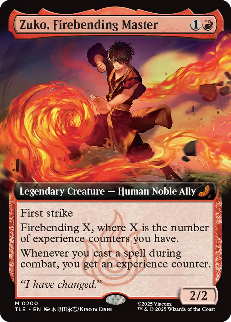 Zuko, Firebending Master (Extended Art) [Avatar: The Last Airbender: Eternal-Legal] | Card Citadel