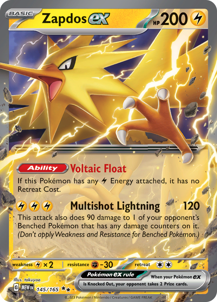 Zapdos ex (145/165) [Scarlet & Violet: 151] | Card Citadel