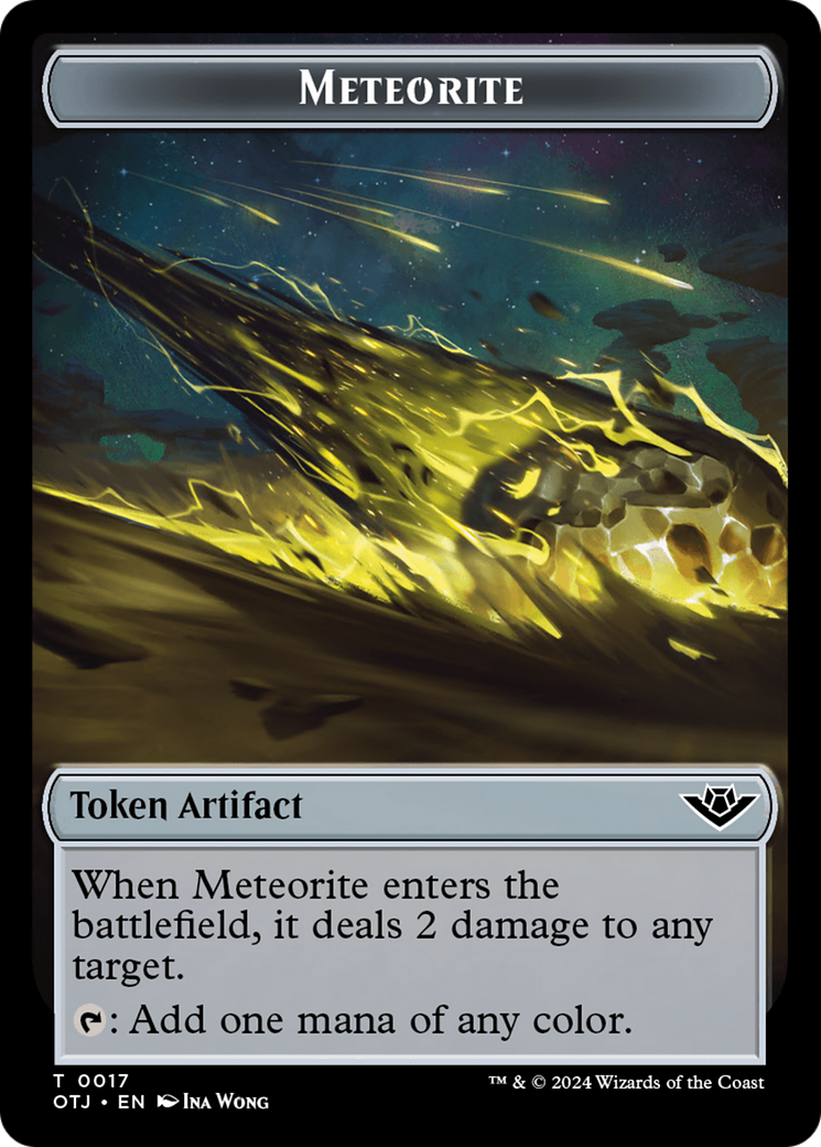 Treasure // Meteorite Double-Sided Token [Outlaws of Thunder Junction Tokens] | Card Citadel