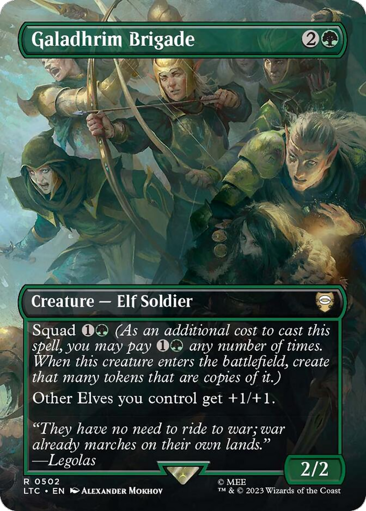 Galadhrim Brigade (Borderless) [LOTR: Commander] | Card Citadel