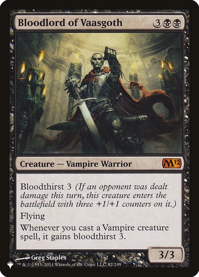 Bloodlord of Vaasgoth [The List] | Card Citadel