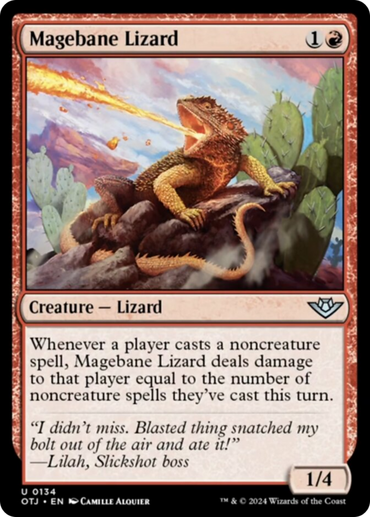 Magebane Lizard [Outlaws of Thunder Junction] | Card Citadel