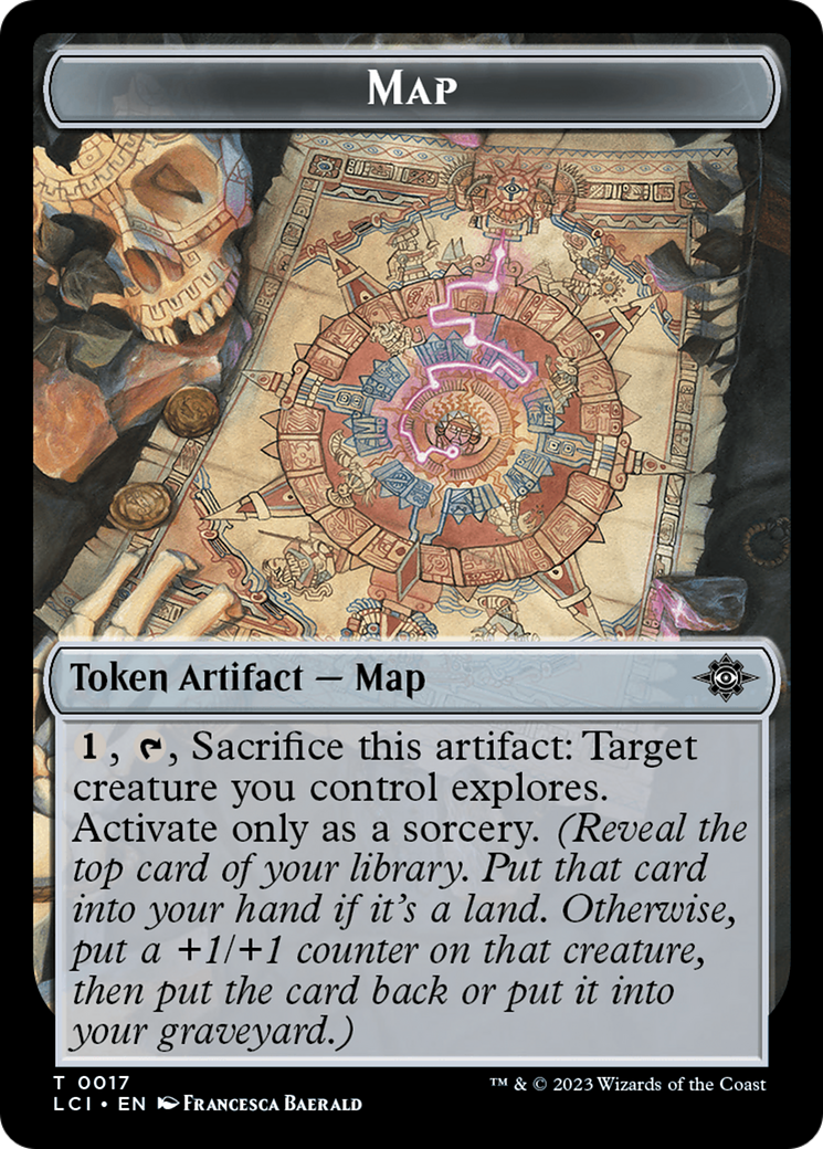 Map // Dinosaur (0010) Double-Sided Token [The Lost Caverns of Ixalan Tokens] | Card Citadel