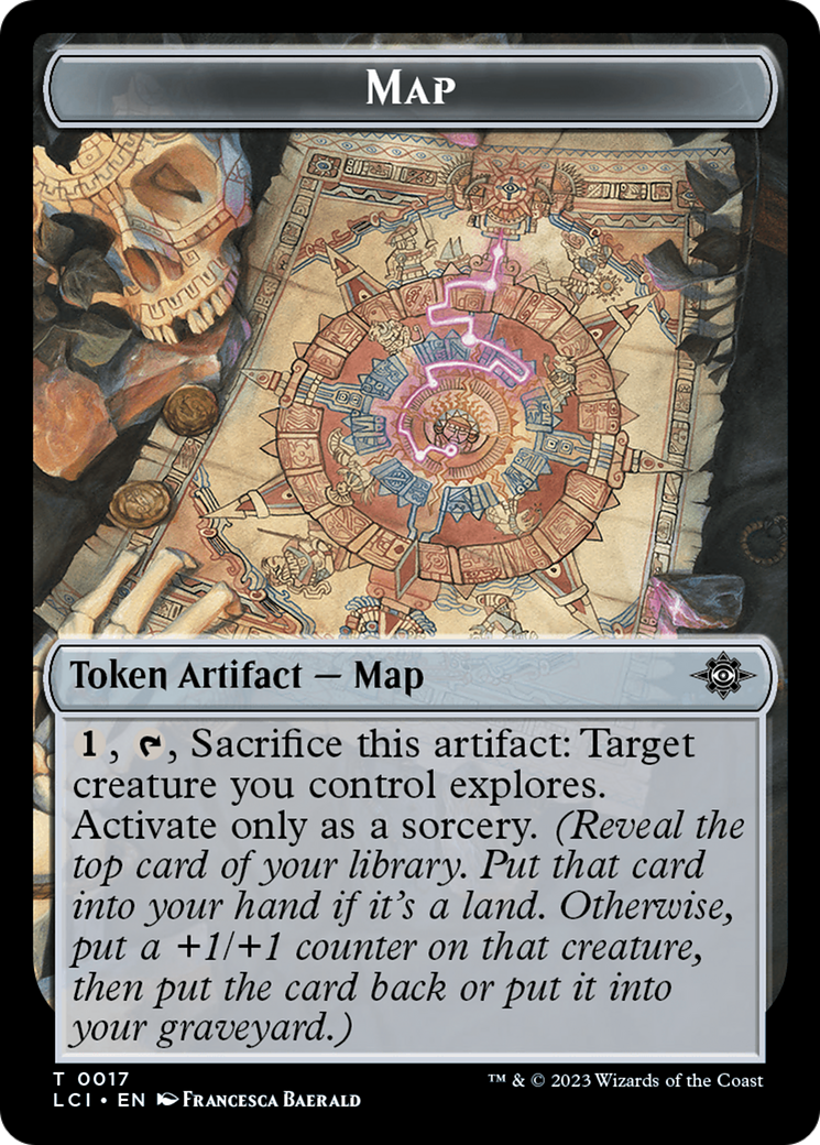 Treasure (0018) // Map Double-Sided Token [The Lost Caverns of Ixalan Tokens] | Card Citadel