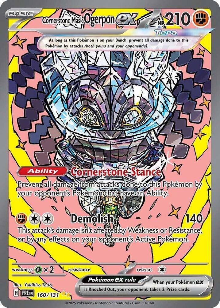 Cornerstone Mask Ogerpon ex (160/131) [Scarlet & Violet: Prismatic Evolutions] | Card Citadel