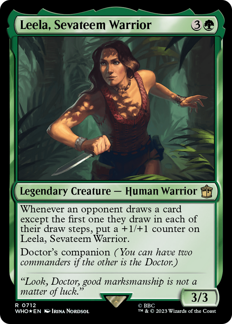 Leela, Sevateem Warrior (Surge Foil) [Doctor Who] | Card Citadel