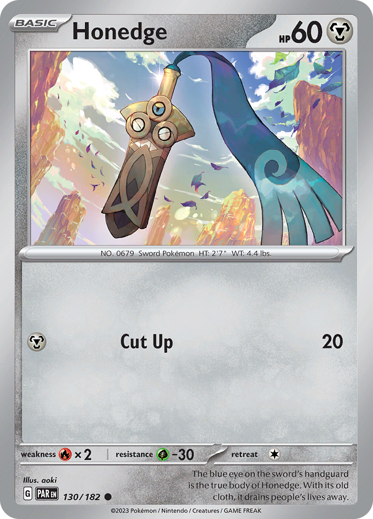Honedge (130/182) [Scarlet & Violet: Paradox Rift] | Card Citadel