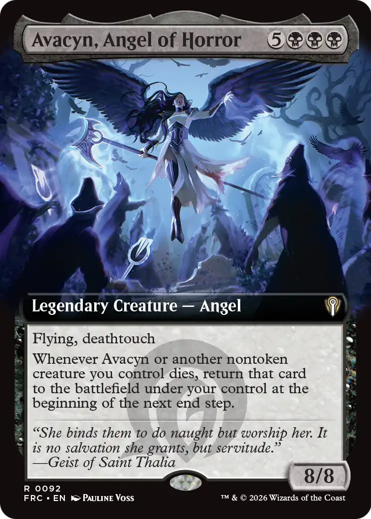 Avacyn, Angel of Horror (Extended Art) [Reality Fracture Commander] | Card Citadel