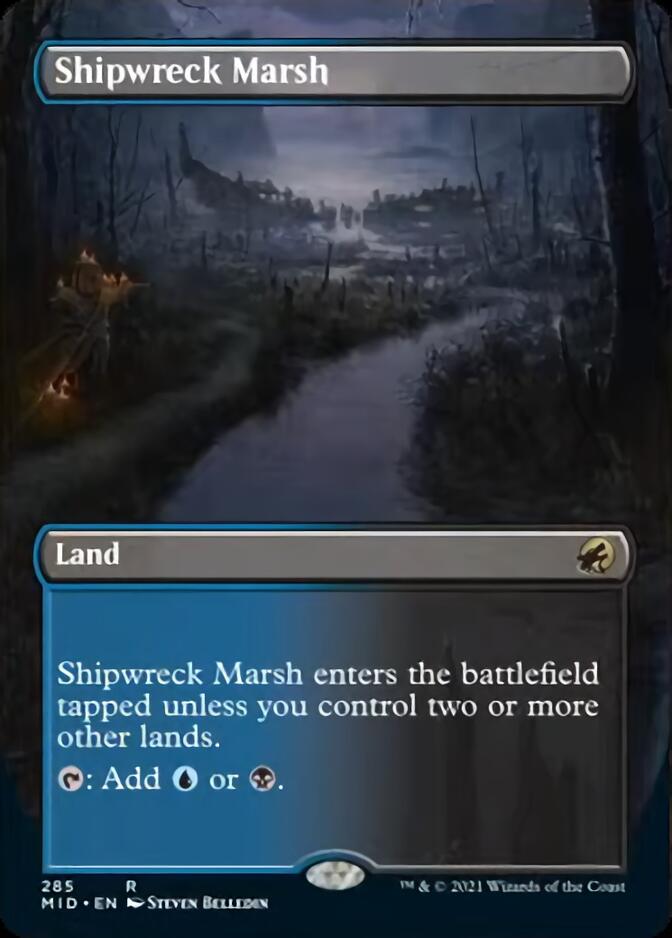 Shipwreck Marsh (Borderless Alternate Art) [Innistrad: Midnight Hunt] | Card Citadel