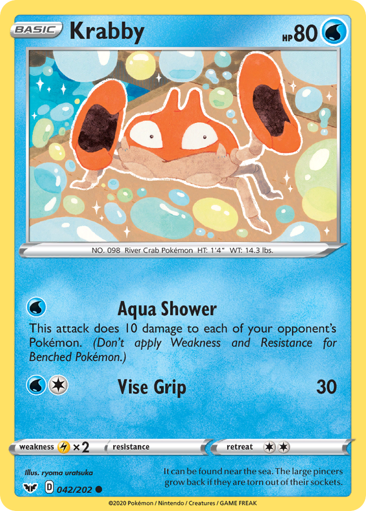 Krabby (042/202) [Sword & Shield: Base Set] | Card Citadel