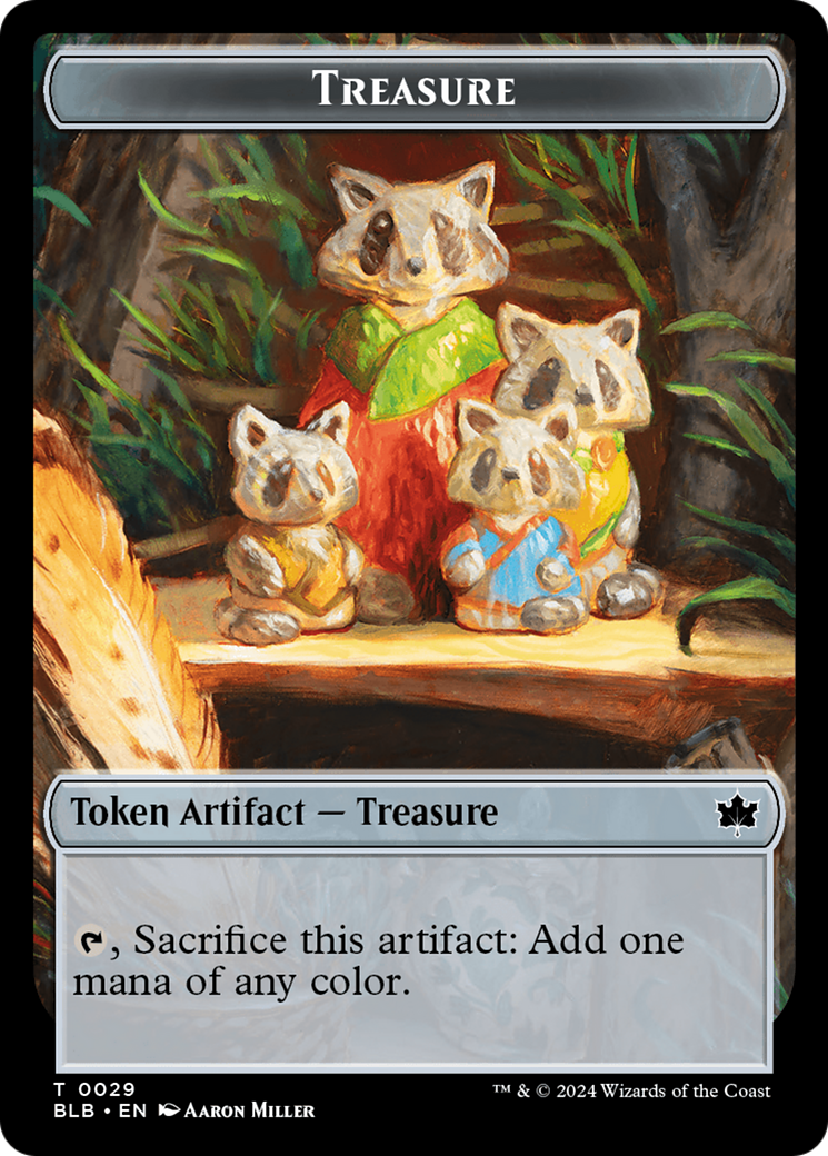 Squirrel // Treasure Double-Sided Token [Bloomburrow Tokens] | Card Citadel