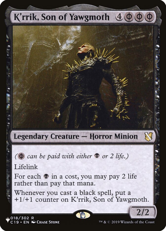 K'rrik, Son of Yawgmoth [The List] | Card Citadel