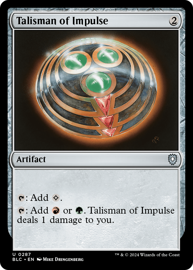 Talisman of Impulse [Bloomburrow Commander] | Card Citadel