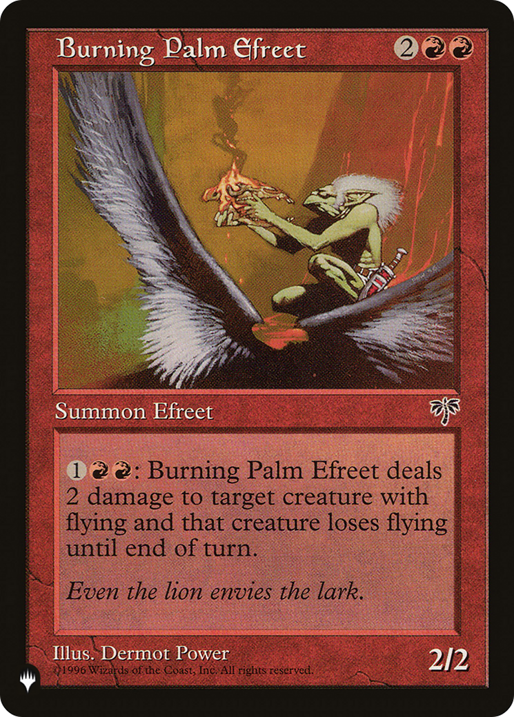 Burning Palm Efreet [The List Reprints] | Card Citadel